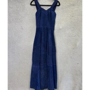 Vintage Gabriel Levy Gassy Jack Leather Dress Womens 7/8 Sleeveless  Sweetheart